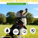 Dog Ear Muffs for Noise Protection - Anti-Anxiety Relief Calming Hoodie, ThunderShirt Alternative for Thunder & Fireworks, Water-Resistant & Warm Winter Dog Headwrap (Small)