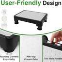 Adjustable Step Stool for Bed, Bathtub, Car and Kitchen, 4-Level Height 3.4"-5", Non-Slip Platform with 6 Anti-Skid Feet  Step Stool for Adults Seniors Kids Maternal, Black