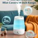 BREEZOME 2.5L Top Fill Humidifiers for Bedroom, 250ml/h Mist Output, 25hrs Humidifiers for Home, 7 Adjustable LED, Essential Oil Diffuser, 25dB Ultrasonic Humidifier for Baby and Indoor Plants, White