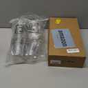 Ziliny 50 Sets 14 oz Clear Plastic Cups with Strawless Sip Lids, Thickened Clear Disposable Plastic PET Crystal Cups for Iced Coffee, Smoothie, Cold Beverage, Drink Shops and Party Catering