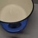 5.5 Quart Oval Enameled Cast Iron Dutch Oven Pot with Lid, Oven Safe up to 550 F & Dishwasher Safe, Sturdy Dutch Oven Cookware (Blue)