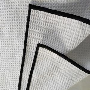 White Golf Towel in Waffle Pattern