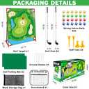 Golf Game Play Set, Golf Chipping Games for Kids with 24 Sticky Golf Balls, 2 Golf Clubs 2 Golf Hitting Mats, Indoor Outdoor Lawn Backyard Golf Gifts for MenKids