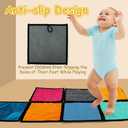 16 Set Sensory Mini Mats Assorted Textured Sensory Floor Tiles - Sensory Walls, Early Sensory Exercise Sensory Mats Sensory Toys for Autistic Children Kids Baby Toddler Fidgeting Activity