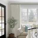 Linen Blackout Curtains 84 Inch Length 1 Panel Set for Bedroom,Neutral Beige Pinch Pleated Farmhouse Tan Cortinas Black Out Para Sala Dormitorio Curtain by Sizes Chart for Living Room 86 Long