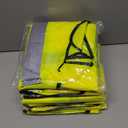 10 Pack Reflective Safety Vests with Pockets & Zipper, High Visibility Yellow Construction Vest for Men Women, Durable ANSI Class 2 Work Vest Strips Vests for Outdoor Work (XX-Large, Chartreuse)