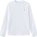 HODOSPORTS Boys UPF 50+ Rash Guard Swim Shirts Short Sleeve Quick Dry UV Protection Sun Shirt (8-10 Years, White)