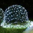 BlcTec Christmas Net Lights 360 LED 9.8ft x 6.6ft Outdoor Christmas Lights with 8 Modes, Timer, Connectable, Waterproof for Trees, Bushes, Shrubs, Yard Outdoor Decorations, Cool White