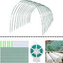 161 PCS Greenhouse Hoops for DIY Grow Tunnel, 12 Sets of 7 FT Long Garden Hoops Kit, Support Hoops Frame for Garden Netting Raised Bed Plant Row Cover, DIY Plant Support Garden Stakes