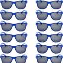 20 Pairs Bulk Sunglasses for Adult Retro 70s 90s Cheap Glasses for Party Supplies (Blue)