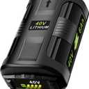 6Ah 40V Lithium Battery: Replacement for Ryobi 40 Volt Battery OP40401 OP40602 OP4026 OP40501 OP40261 - Compatible with Ryobi 40V Lawn Mower