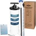 FIRSTINFO A1108H Patented Third Generation 9L Manual Oil Vacuum Extractor | Safety Pressure Gauge | 51 Inch Tube | 5 Tubes | Thinnest Tube | TAIWAN