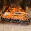 WILLOW WEAVE 24" Fireplace Grates with Ember Retainer,Fireplace Wood Holder for Inside Fireplace, Fireplace Log Grate for Wood Stove