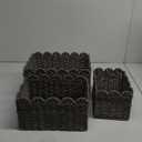 Pack of 3 Grey Scalloped Baskets