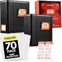 UTOPISH Show-Bill Binder with Sleeves - 2-Pack of Large 4 Theater Program Holders with 70 Sheet Protectors and Numbering Stickers Included - Broadway Gift with Full-Color Logo and Numbering Panel (2)