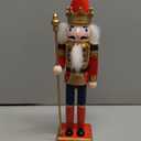 COMBIUBIU 11.2 inch Christmas Decorations Nutcracker Ornaments, Wooden Nutcracker Figures, Festive Collectible Nutcracker Gift for Table Desktop Fireplace Thanksgiving Christmas Decor, Red