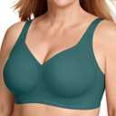 OEAK Womens Wireless Jelly Bra Plus Size Supportive Seamless Bras Full Coverage Push Up Comfortable No Underwire Tshirt Bras, Size XL