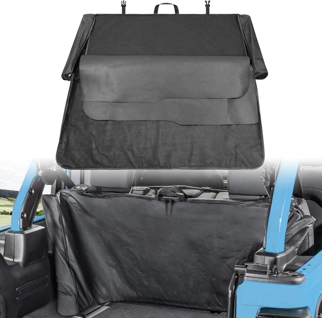 Soft Top Window Storage Bag Compatible with Jeep Wrangler JL Gladiator JT | Replacement OEM 68358392AC,Divide Organizer Protection Bag,for Unlimited Sports Sahara Rubicon 2/4 Door 2018-2024,Waterproof, Large