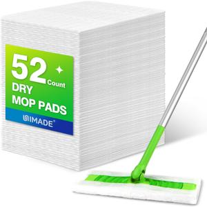 Dry Sweeping Cloths, 52 Count Mop Refill Compatible with Swiffer Sweeper - Disposable Duster Refills Mops for Cleaning Hardwood Floor Dust