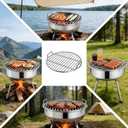 Stainless Steel Grill Grate - 11.02", 12.99", 14.96" Sizes - Heavy-Duty Round Replacement for 55 Gallon Drum, Smokers & Custom BBQ Setups (12.99inch)