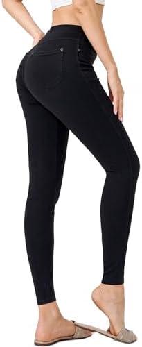 Arise Myst Women's Denim Jeggings Stretch Pull-On Jegging Casual Pants with Pockets Size M