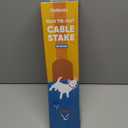 Petbobi Dog Tie-Out Cable and Stake - 30ft Heavy Duty Cable with Spring, No Tangle, 16in Ground Stake, Ideal for Yard, Camping and Beach, Suitable for Small Medium Large Dogs Up to 120 lbs, Blue