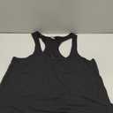 PRIMODA Womens Loose Fit Racerback Tank Top Sleeveless Tops Summer Scoop Neck Curved Hem Tanks (Black, L)