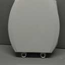 Elongated Toilet Seat Slow Close, Quiet Toilet Seat Cover with Never Loosen Durable Toilet Seat Lid Easy to Install & Clean, Polypropylene (PP), White (Elongated 18.5")