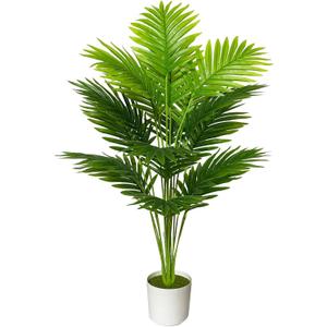 Artificial Areca Palm Plant Fake Tropical Tree Perfect Faux Plants in Pot for Indoor Outdoor House Home Office Wedding Garden Modern Decoration Housewarming Gift (80cm Tall Palm)