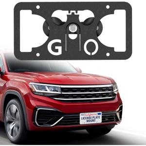 Heavy Duty Front License Plate Bracket Compatible with Volkswagen Atlas 2018-2025, Anti-Theft No Drill Front Grille License Plate Holder Waterproof Replacement Frames Accessories