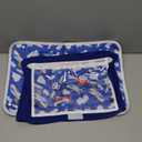 Lusso Gear Airplane Tray Table Cover - Organize Kids Travel Essentials - Snack & Toy Pockets for Airplane Toys for Toddlers 1-3 - Foldable Tablet Stand for Travel Toddler Essentials - Plane Pattern