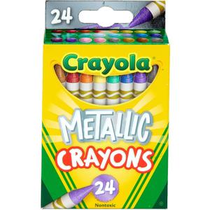 Crayola Metallic Crayons, Kids Art Supplies, 24 Count, Coloring Supplies, Gift for Kids, Ages 3, 4, 5, 6 Crayola Metallic Crayons, Kids Art Supplies, 24 Count, Coloring Supplies, Gift for Kids, Ages 3, 4, 5, 6