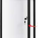 SWANCROWN Enclosed Bulletin Boards Magnetic Glass Covered Notice Information Cabinet with Aluminum Frame 38x28inch (9xA4)