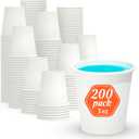 200 Count 3 oz Disposable Coffee Cups, Bathroom Mouthwash Cups, Leak-Free Food Safe Small Paper Mini Cup | Leak-Free, Food Safe, Small