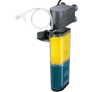 Aquarium Filter for 30-100 Gallons, Ultra-Quiet Fish Tank Filters Biochemical Filtration 400GPH Powerful Pump Submersible Sponge Filter for Large Fish & Turtle Tanks Water Clear Air Supply (18W)