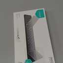 Nillkin Foldable Travel Keyboard with Touchpad & Number Pad, Bluetooth Wireless Portable Folding Full Size Keyboard with Trackpad for PC Laptop iPad Tablets Smartphone, Silicone Leather Cover, Black