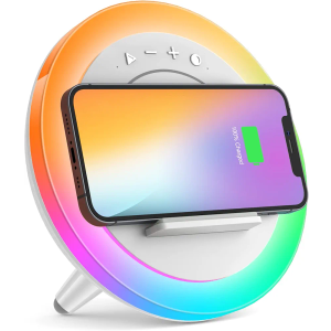 Bluetooth Speaker Night Lights,Wireless Charging Modern Speaker,Best Teenage Birthday Gift Ideas, Tween Girls Gifts/Please use The Original Adapter