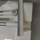 3-in-1 Magnetic Broom with Dustpan Combo Set, Broom and Dustpan Set with Silicone Broom, Upright Standing Dustpan Self-Cleaning Teeth for Home, Kitchen, Office, Hall Floor, Pet Hair White