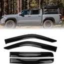 Window Visors Rain Guards for 2022-2025 Nissan Frontier Crew Cab, Tape-On Window Deflectors, Weather Protection, Wind Noise Reduction, Exterior Car Accessories (4 Pcs)