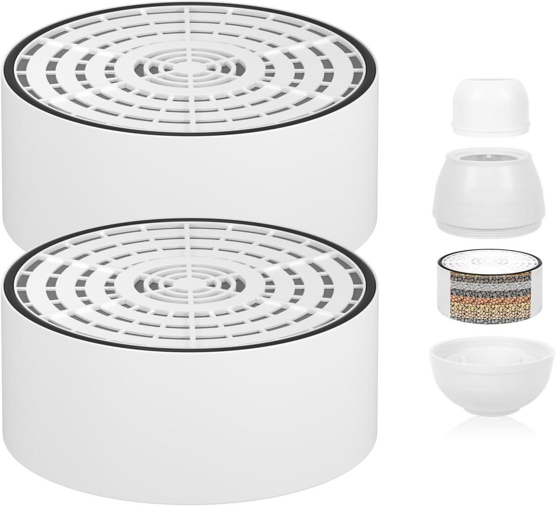 2 Pack Bath Filter Cartridge Replacement | 10-Stage 5,000 Gallons Filtration | Universal Fit for Most Bath Filters | Removes Chlorine, Fluoride, Heavy Metals | Durable & Skin-Safe, BPA Free