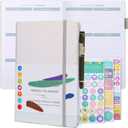 Toplive Undated Weekly Planner 2025 with Planner Stickers, Cute PU Leather Glitter Planner, A5 Agenda Journal with Goals & Habit Tracker, ADHD Planner Organizer (Glitter Silver)