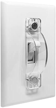 Magnetic Light Switch Guards, ILIVABLE Light Switch Plate and Outlet Cover, Not Child Proof (Clear, 2 Pack)