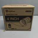 Hon&Guan 4 Inch Inline Booster Duct Fan with Speed Controller - 130 CFM Airflow with 6W Ultra-Low Power and Low Noise