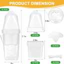 2.5" Clear Self Watering Propagation Pots with Humidity Dome, 12 Pack Seed Starter Cups Semi Nursery Pots for Seedlings, Cuttings, Succulents, Herbs, Vegetables