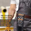 Wristband for Holding Screws Nails, Drill Bits Tool Belts for Men,Durable Nylon Gadgets for Men,Stocking Stuffs Gifts for Dad, Husband,Friends(Txet:MAGN MASTER OF MAGN)