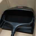 Rubbermaid Commercial Products Dustpan with Long Handle Plastic Black Compatible with Any Broom for Lobby/Restaurant/Office/Home/Dog Pooper Scooper 12.50" Wide
