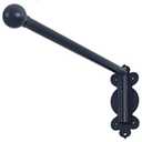 Swing Arm Curtain Rod for Front Door & Window Panels - Black, 35IN