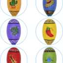 JOYIN 12 Mini Wooden Fiesta Maracas 6 Designs Noisemaker for Mexican Fiesta, Cinco De Mayo Party Favors, Musical Fun, Birthday Parties, Luau Party, Carnivals, Taco Tuesday Event