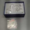 YWHL 25th Anniversary Crystal Swan Gifts for Wife, 25 Year Wedding Anniversary for Couple, Swan Figurine with Silver Diamond, Romantic Gifts Birthday Gift for Her Him (Silver)