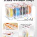 YOOPAI Pro Filament Storage Box – Precision-Fit Airtight Container for Single 1KG Spools, Flat-Lid Design for Stable Stacking, Premium Desiccant Moisture Control, 3D Printer Filament Storage 8 Pack